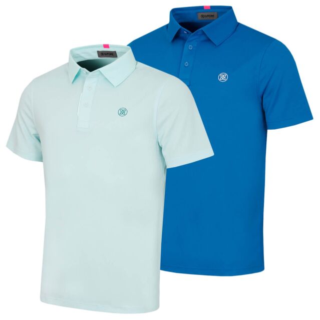 G/Fore Mens Essential Performance Pique Wicking 4 Way Stretch Golf Polo Shirt