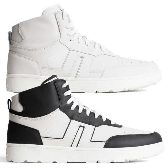 J.Lindeberg Mens Ace High-Top Leather Waterproof Laced Golf Shoes