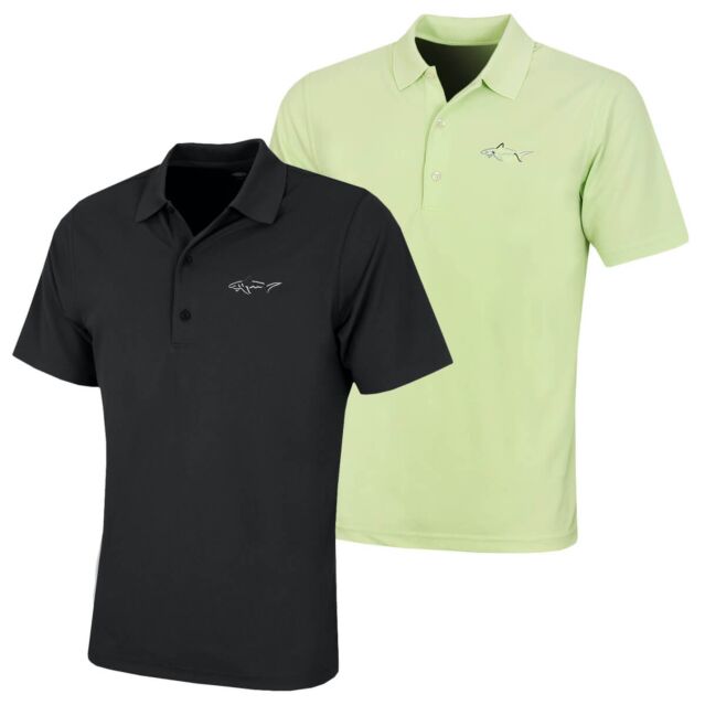 Greg Norman Mens KX04 Performance Micro Pique Golf 'Large Logo' Polo Shirt
