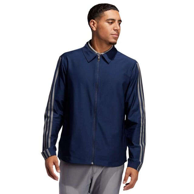 adidas Golf Mens Golf Soft Woven 4-Way Stretch Track Style Jacket