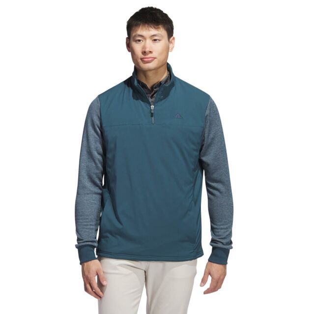 adidas Golf Mens GO TO Water Repellent Fleece 1 4 Zip Sweater