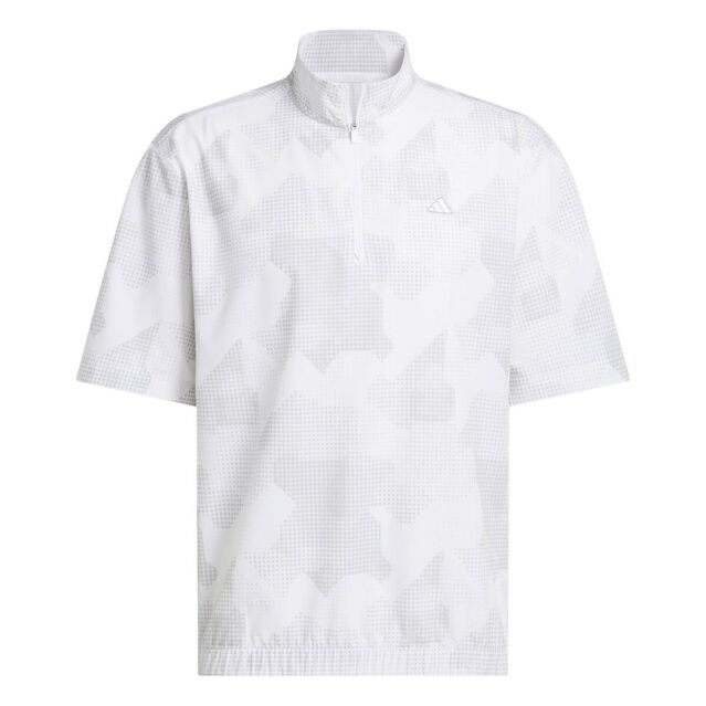 adidas Golf Mens 2025 GO-TO Water Repellent Short Sleeve 1/2 Zip Sweater