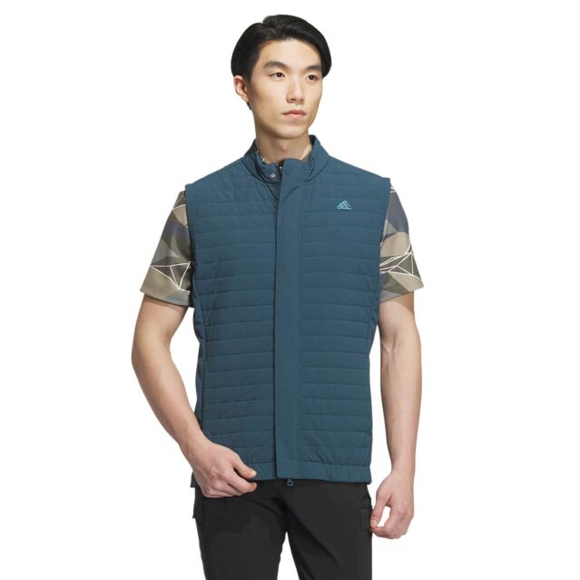 adidas Golf Mens Go To WIND.RDY Lightweight Full Zip Padded Vest