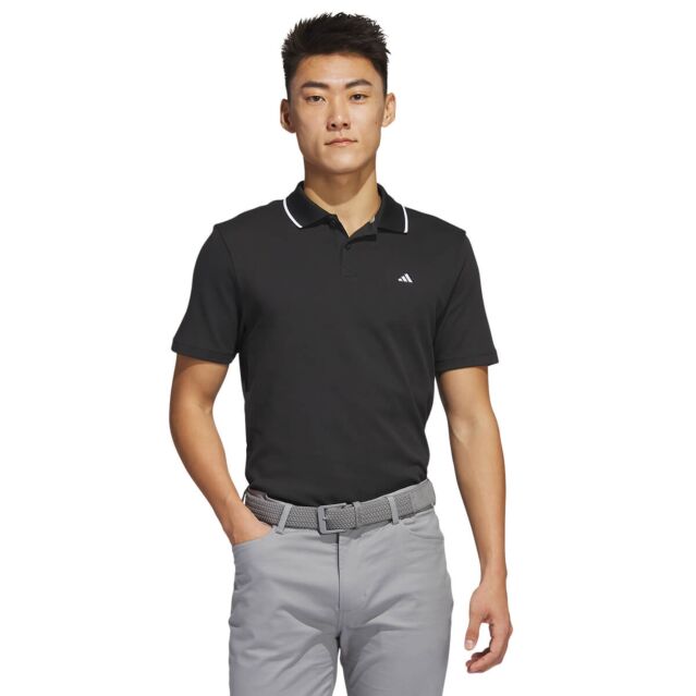 adidas Golf 2024 GO-TO Pique 2 Button Chill Effect Cotton Polo Shirt