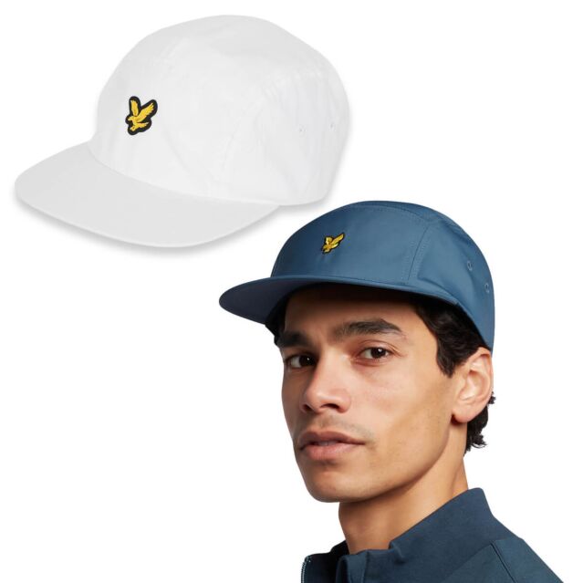 Lyle Scott Mens 5 Panel Golden Eagle Logo Adjustable Golf Cap