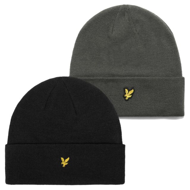 Lyle & Scott Unisex Classic Style Acrylic Knit Embroidered Beanie Hat