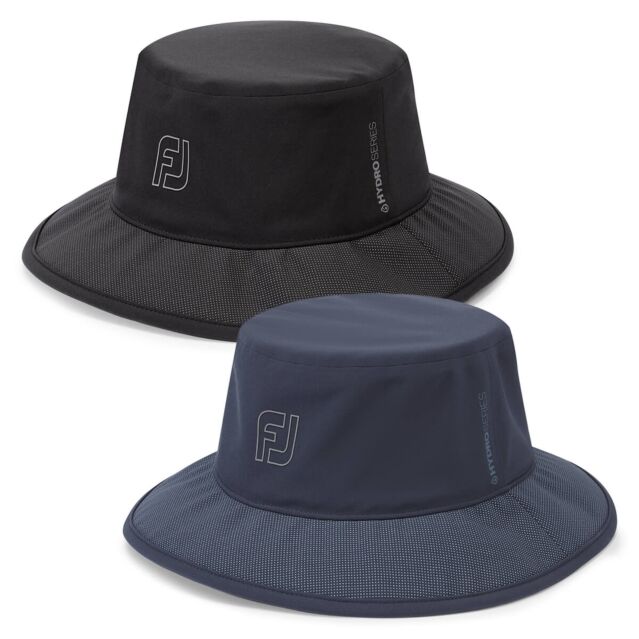 Footjoy Mens 2025 Hydroseries Adjustable Fully Waterproof Golf Bucket Hat