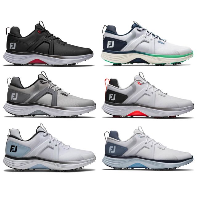Footjoy Mens 2026 Hyperflex Lightweight Padded Waterproof Spiked Golf Shoes
