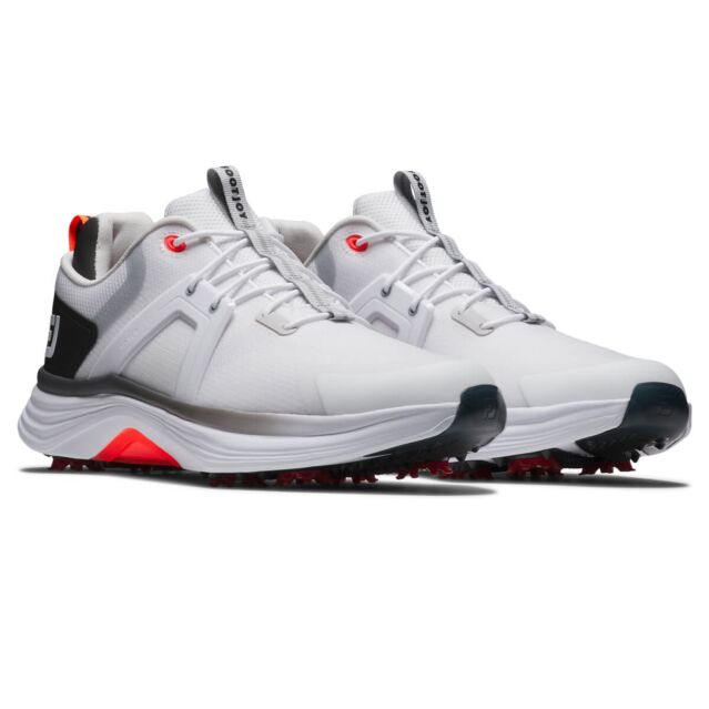Footjoy Mens 2025 Hyperflex Lightweight Waterproof Spiked Golf Shoes - Wide Fit