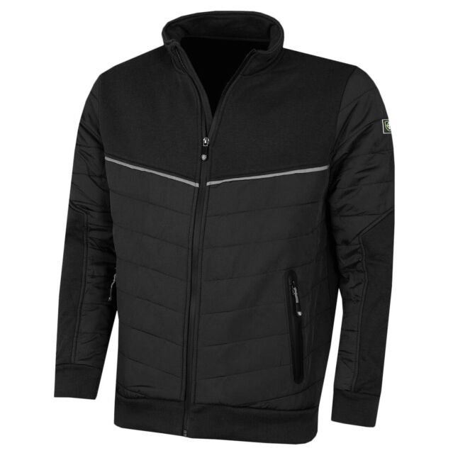 Island Green Mens Full Zip Through Thermal Quilted Golf Jacket