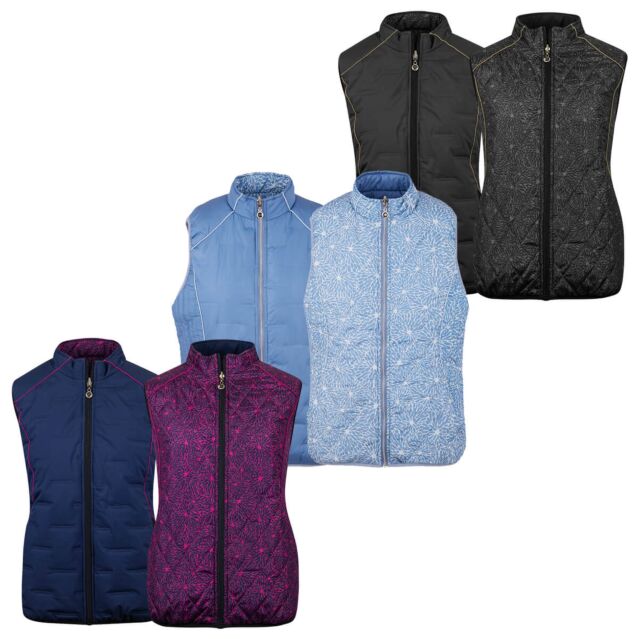 Island Green Womens Reversible Quilted Golf Gilet