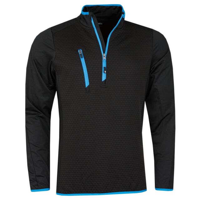 Island Green Mens Top Layer Sweater - Black/Turquoise - M