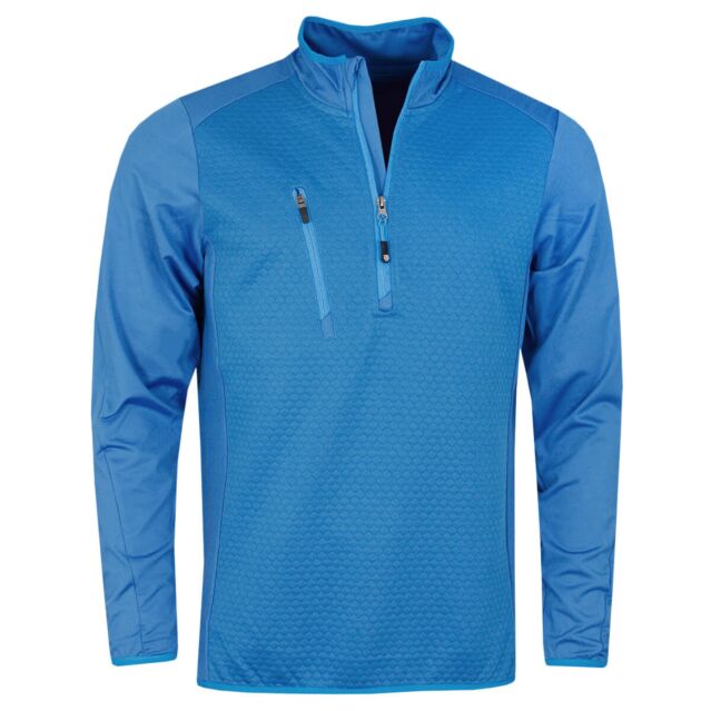Island Green Mens Wicking Stretch Golf 1/4 Zip Sweater