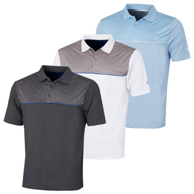 Island Green Mens IGTS2042 Highlighted Print Golf Polo Shirt