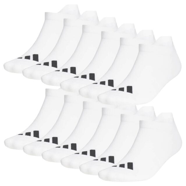 adidas Golf Mens 2025 6 Pairs Pack Lightweight Breathable Ankle Socks