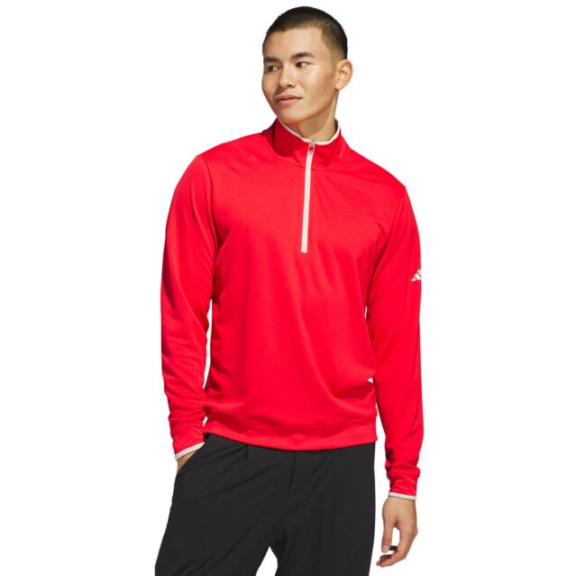 adidas Golf Mens CORE Lightweight Eco-Friendly 1/2 Zip Sweater