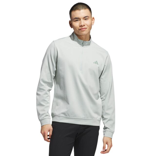adidas Golf Mens Elevated Quarter Zip Left Chest Recycled Sweater