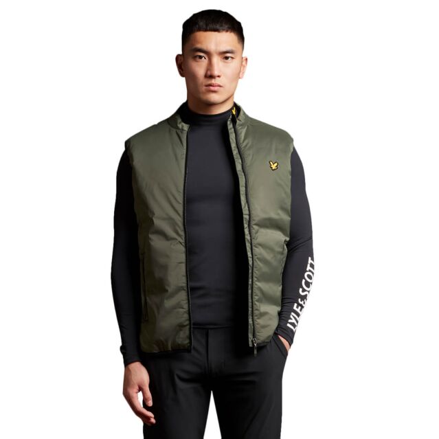 Lyle & Scott Primaloft thermisch ademend golfvest voor heren - Gitzwart - M