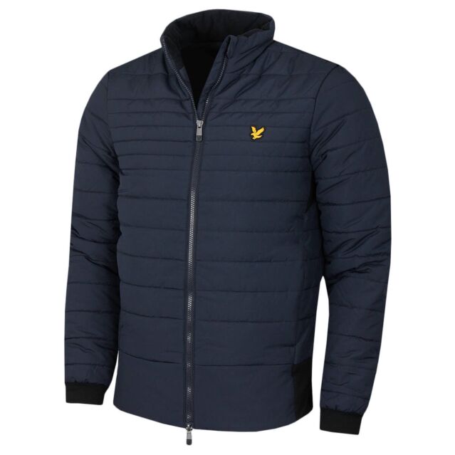 Lyle Scott Mens Back Stretch Panel Quilted Branded Golf Jacket