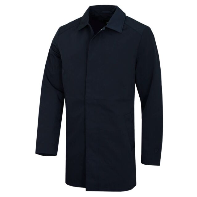 Lyle Scott Mens Tonal Eagle Mid-Length Classic Car Coat Jacket