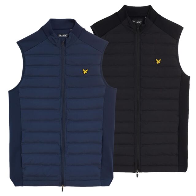 Lyle & Scott Mens 2025 Hybrid Quilted Eco-Friendly Elegant Tailored Golf Gilet