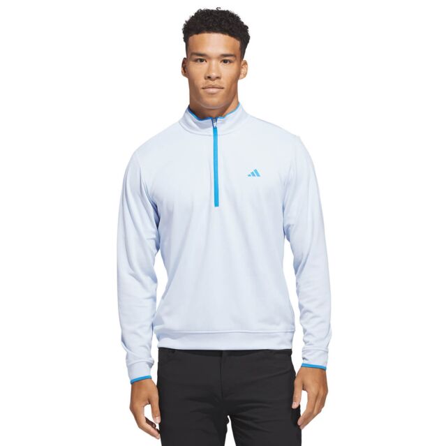 adidas Golf Mens Core Lightweight Half-Zip Sustainable Top Sweater