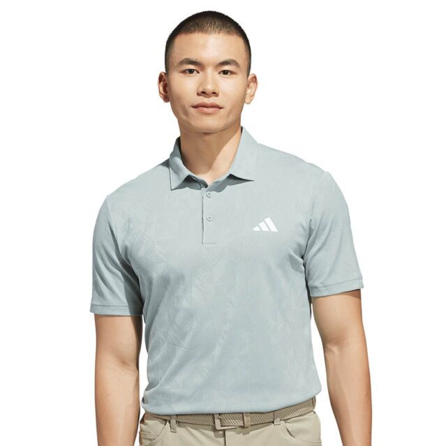 adidas Golf Mens Ultimate365 Jaquard Classic Design Sustainable Polo Shirt