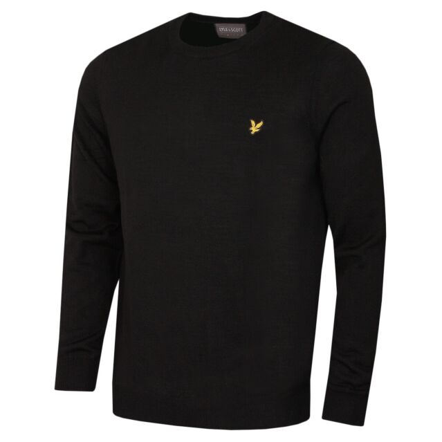 Lyle & Scott Mens Crew Neck Merino Wool Acrylic Pullover Golf Sweater