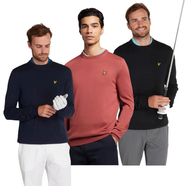 Lyle & Scott Mens Merino Wool Acrylic Pullover Golf Sweater