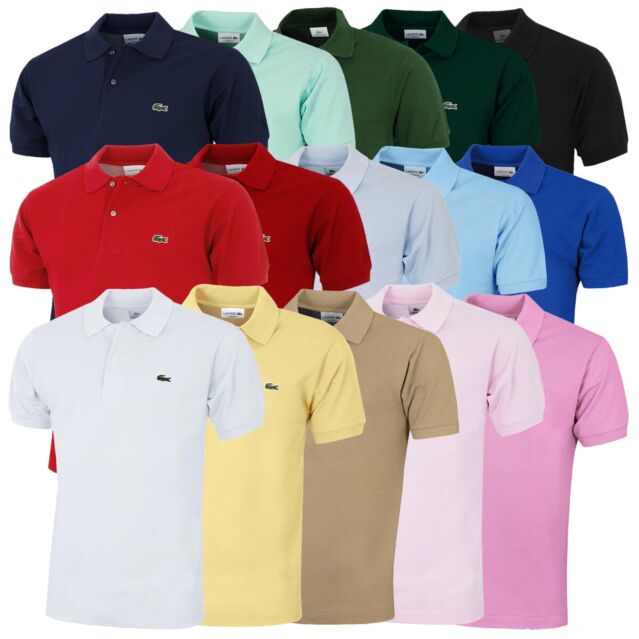 Lacoste Mens 2024 Essential Classic Fit Cotton L1212 Short Sleeve Polo Shirt