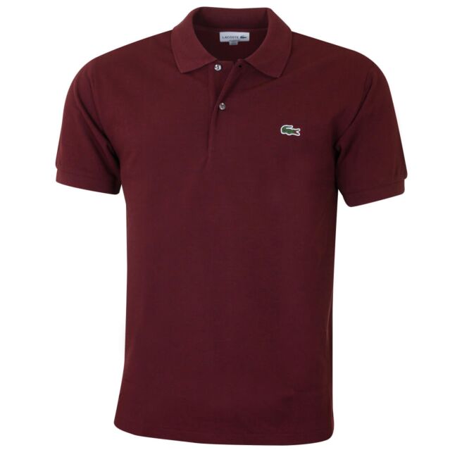 Lacoste Mens L1264 Original Mottled Cotton Short Sleeve Croc Logo Polo Shirt