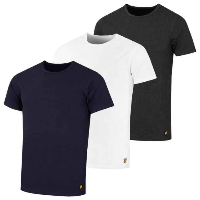 Lyle \u0026 Scott Mens Maxwell Regular Fit Cotton Blend 3-Pack T-Shirt