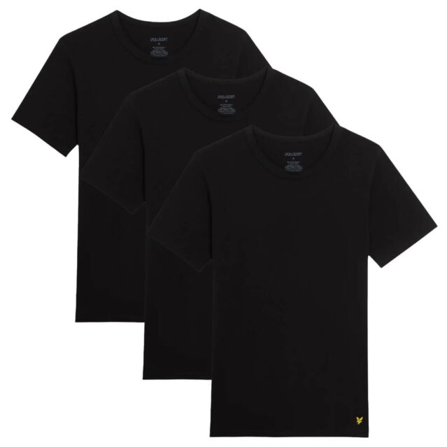 Lyle & Scott Mens 2025 Maxwell Basic 3 Pack Regular Fit Classic T-Shirt