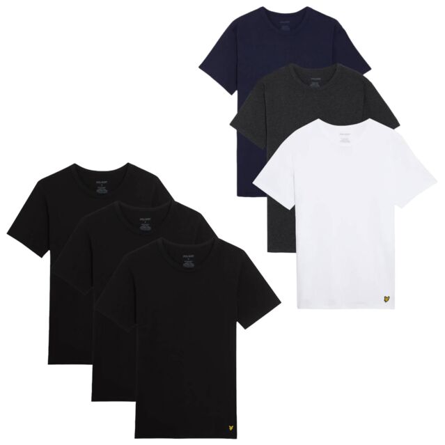 Lyle & Scott Mens 2026 Maxwell Basic 3 Pack Regular Fit Classic T-Shirt