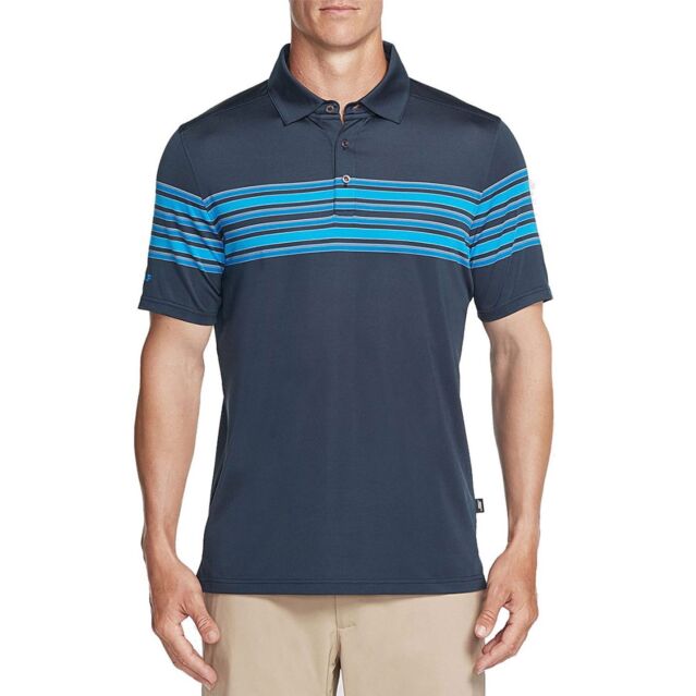 Skechers Golf Mens Club Face Stripe Stretch Performance Polo Shirt Top