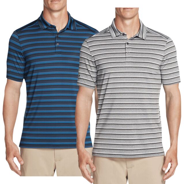 Skechers Golf Mens Approach Stripe Performance Active Wicking Polo Shirt