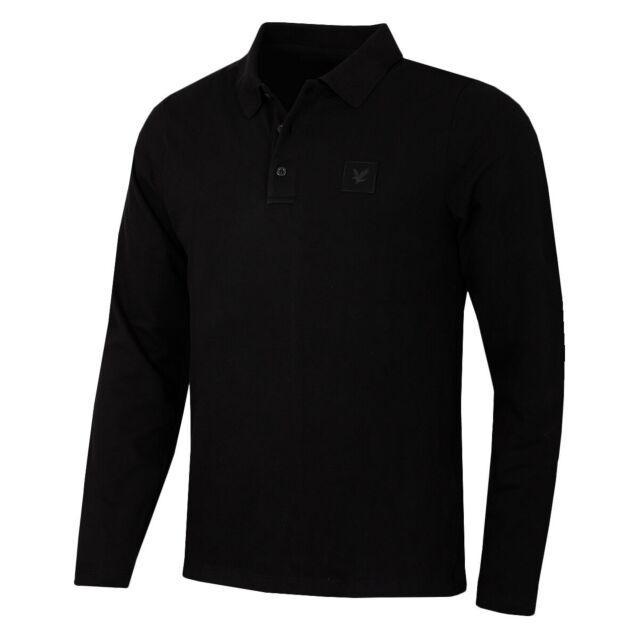 Lyle & Scott Mens Supima Long Sleeve Cotton Golf Polo Shirt