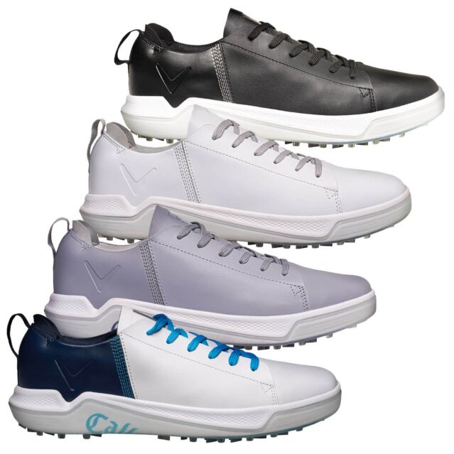 Callaway Golf Mens Laguna Leather Opti Soft Spikeless Golf Shoes