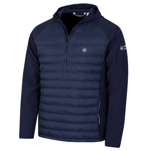 Peter Millar Mens All Course Windproof Half Zip Hooded Jacket