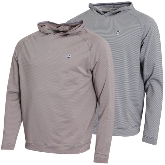 Peter Millar Mens 2025 Pine Sugar Stripe Performance Stretch Golf Hoody