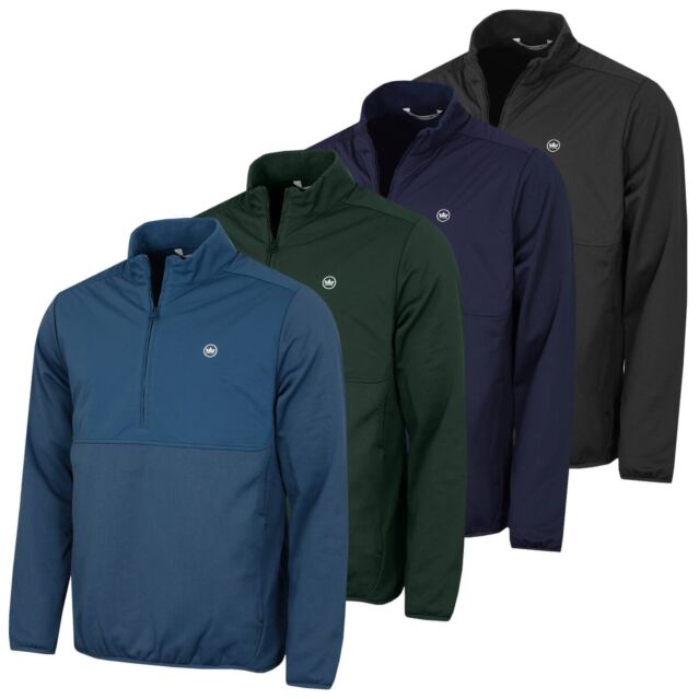Peter Millar Mens Vail Half-Zip Water Resistant Breathable Golf Sweater