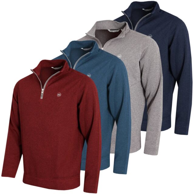 Peter Millar Mens 2025 Crown Fleece Quarter Zip Water Resistant Golf Sweater
