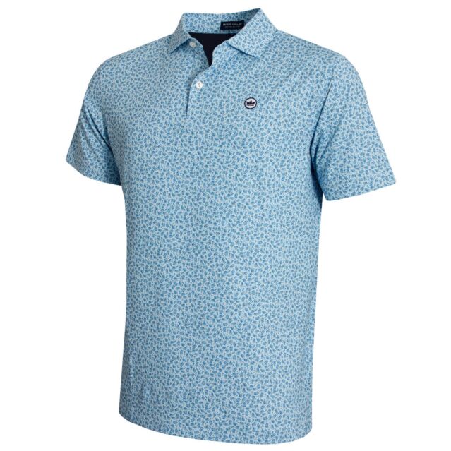 Peter Millar Mens 2025 Olive Grove Performance Edwin Spread Golf Polo Shirt