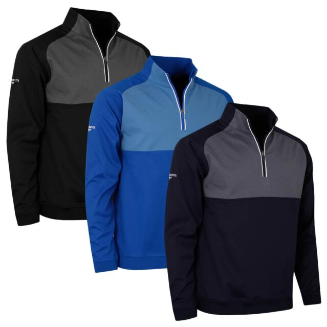 Glenmuir Mens 2025 Oran Breathable Quarter Zip Water Repellent Golf Sweater
