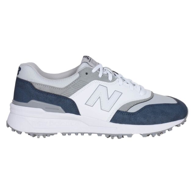 New Balance Mens Waterproof Microfibre Leather Spiked Golf Shoes