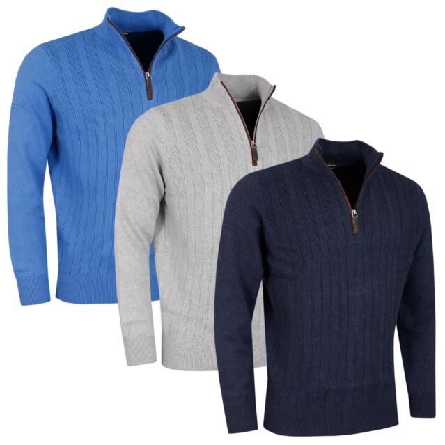 Glenmuir Mens Solway Touch Of Cashmere Water Repellent Golf Sweater