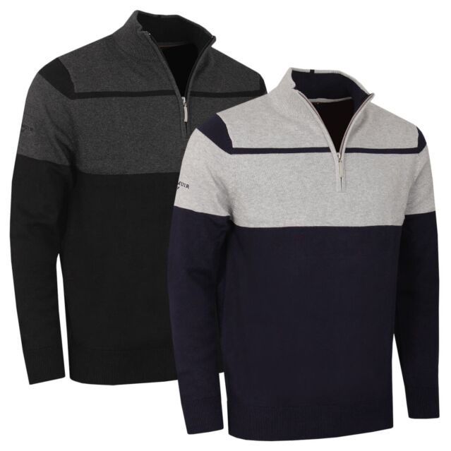 Glenmuir Mens 2025 Garvie Cashmere Blend Water-Repellent Golf Sweater