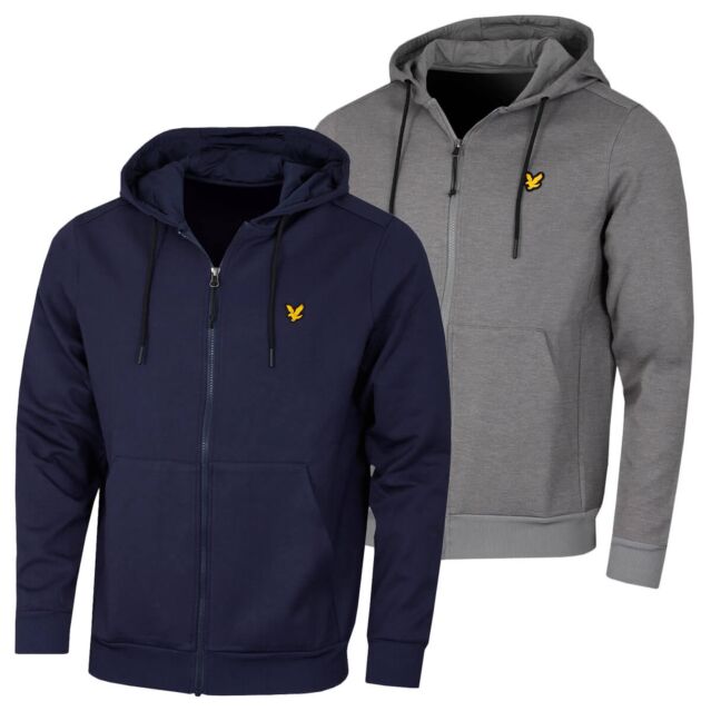 Lyle Scott Mens Full Zip Fly Fleece Drawcord Hood Golf Hoody