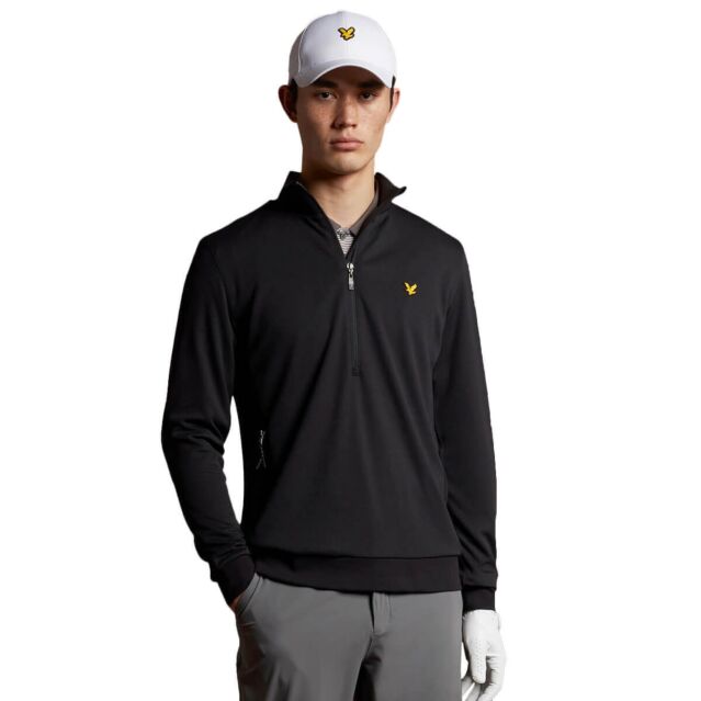 Lyle & Scott Mens Windshield 1/2 Zip Midlayer Breathable Golf Sweater