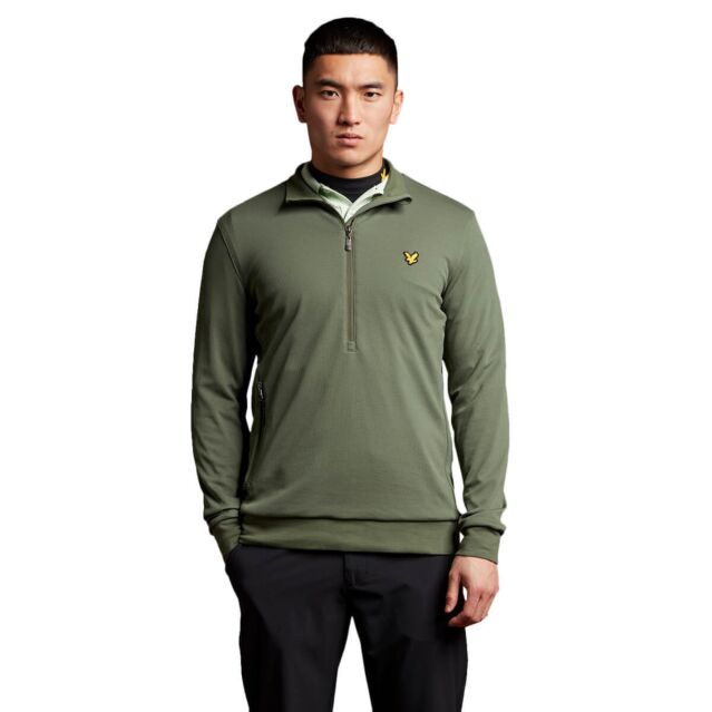 Lyle & Scott Mens Windshield 1/2 Zip Midlayer Breathable Golf Sweater